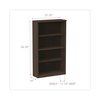Alera Bookcase, 55, 4 Shelf, Espresso VA635632ES